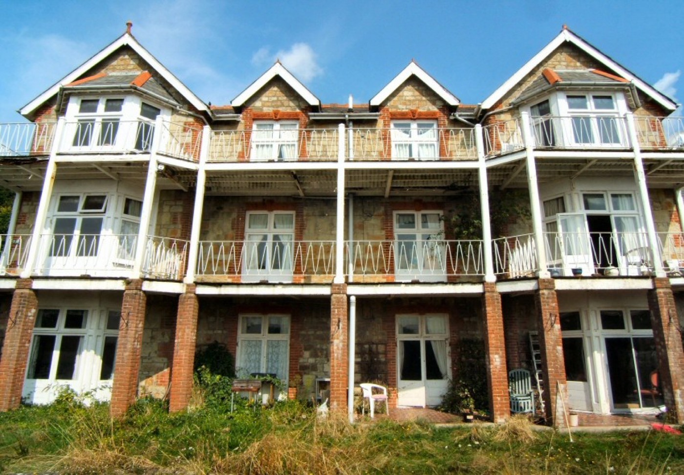 The Burlington Hotel before restoration — front elevation