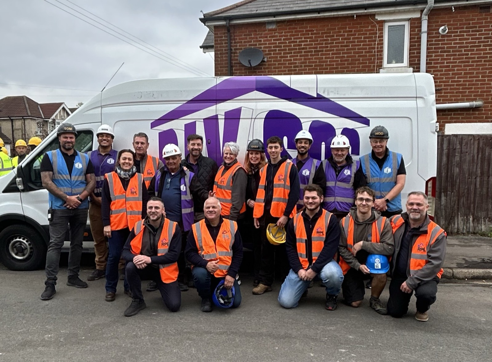 The RPL Construction team volunteering on DIY SOS