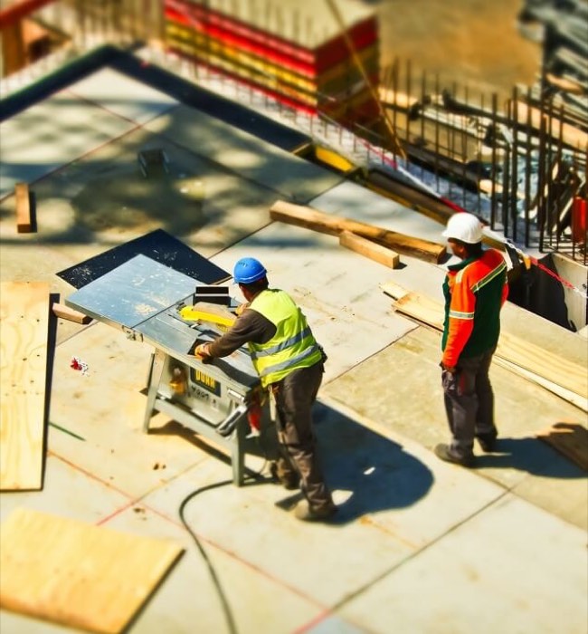RPL Construction craftsmen on site